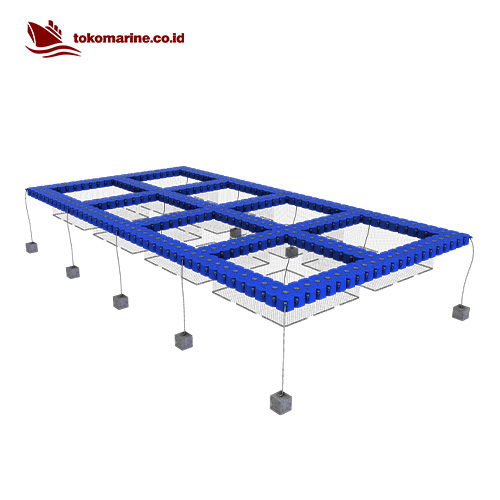 KERAMBA JARING APUNG KUBUS APUNG - LEBAR 1 m - 4 m x 4 m - 8 LUBANG - Image 3