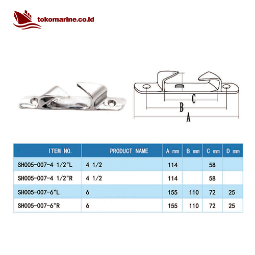 SH005-007-6"L BOW CHOCKS 6" LEFT - Image 4