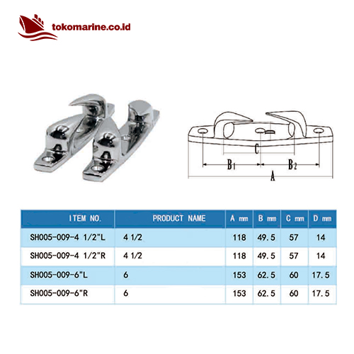 SH005-009-6"R BOW CHOCKS 6" RIGHT - Image 5