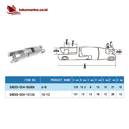 SH003-004-0608A SWIVEL ANCHOR CONNECTOR 6"-8" - Image 9